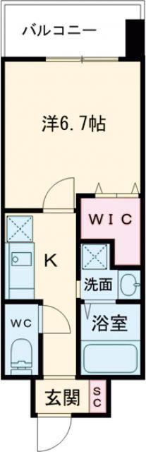 RISO CORE(1K/12階)の間取り写真