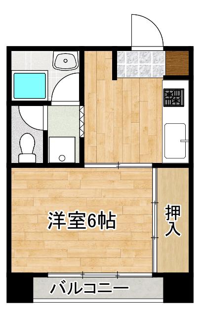 ハイツ音羽(1K/10階)の間取り写真