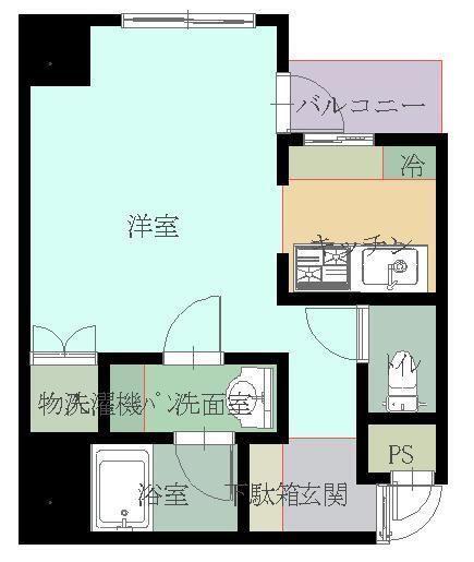 コーポ向島(ワンルーム/6階)の間取り写真