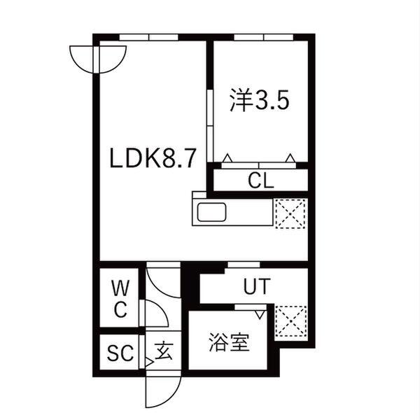 ESTALION SOEN(1LDK/4階)の間取り写真