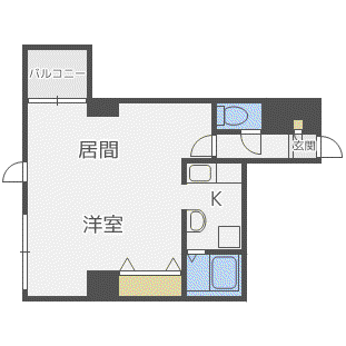 パークヒルズイースト23A(1LDK/11階)の間取り写真
