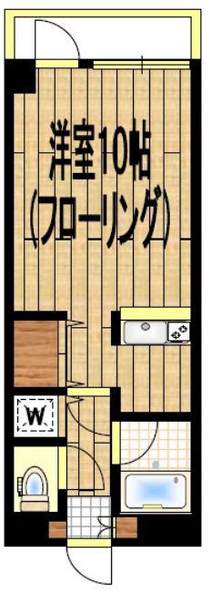 板橋区小茂根1丁目マンション(ワンルーム/9階)の間取り写真