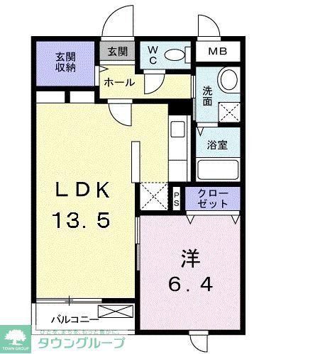クリオII(1LDK/1階)の間取り写真