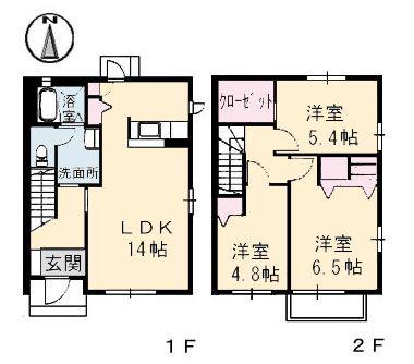 ハピネスクリエイト(3LDK/1階)の間取り写真