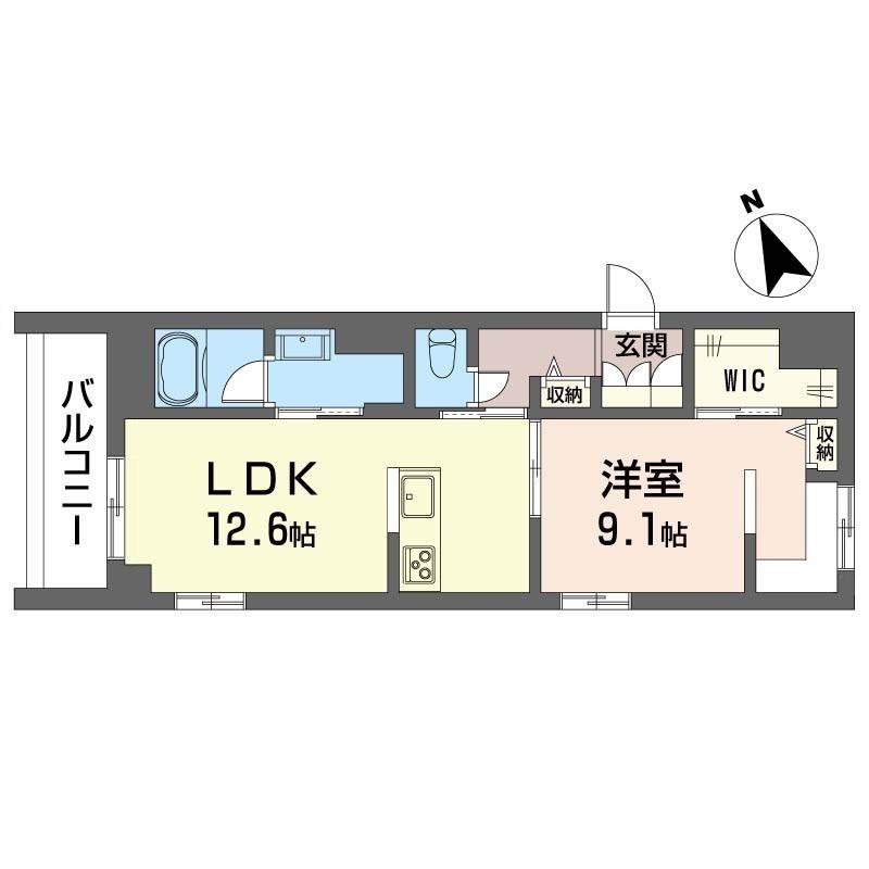 リーブリット吉祥寺(1LDK/3階)の間取り写真