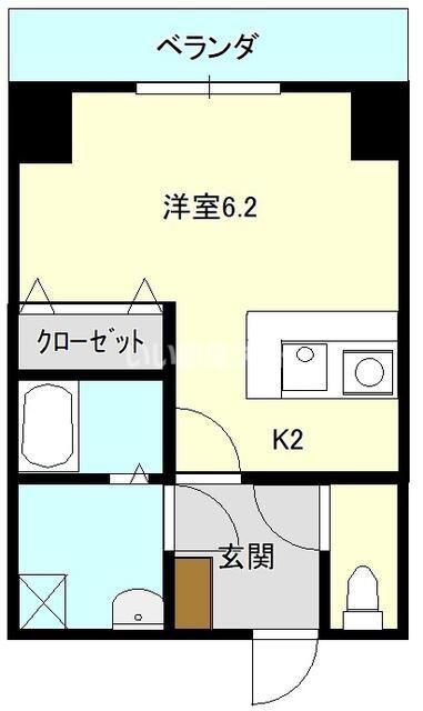 ドルフィン松縄(ワンルーム/3階)の間取り写真