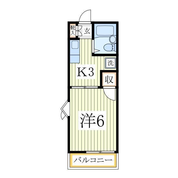 リーベンハウスパートII(1K/2階)の間取り写真