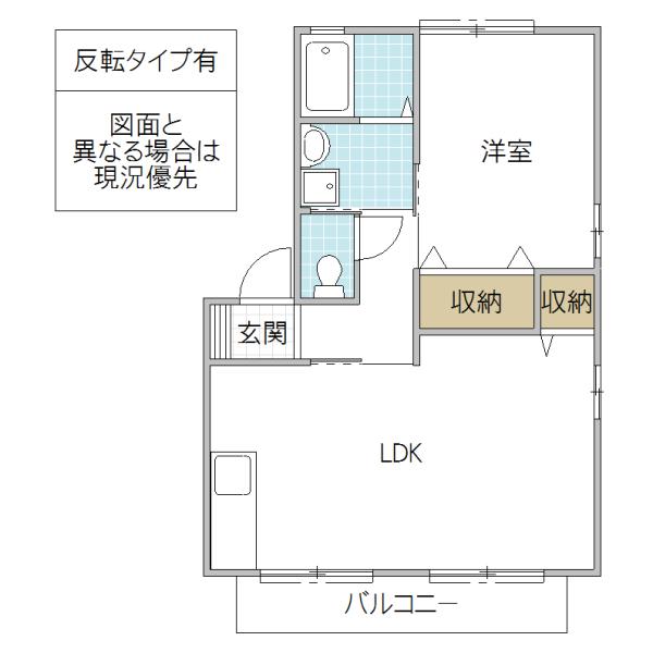 サザンコート(1LDK/1階)の間取り写真