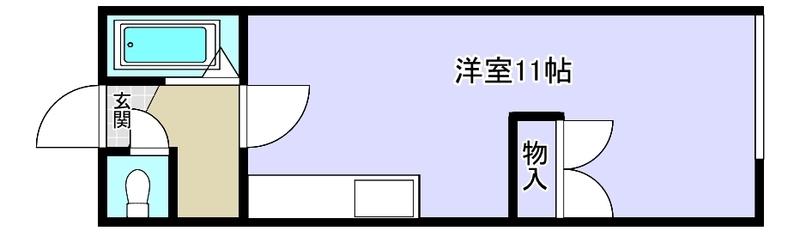 エスエスコート(ワンルーム/2階)の間取り写真