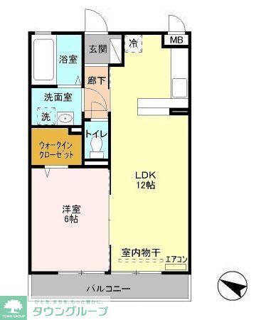 ニューランホープ(1LDK/3階)の間取り写真