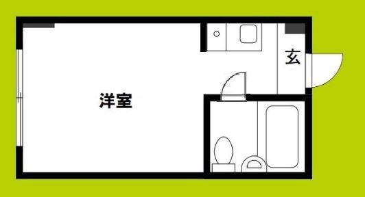 エンゼルハイム萩之茶屋(ワンルーム/2階)の間取り写真