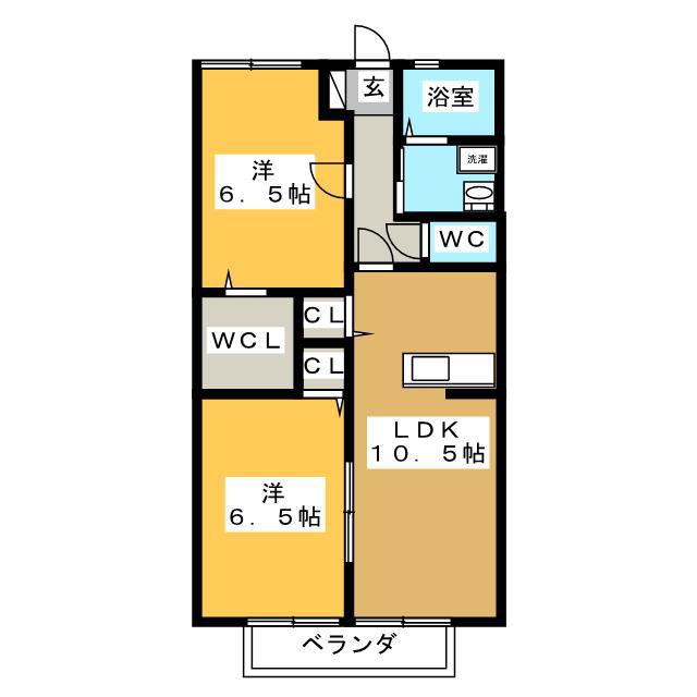 サンパティーク・T(2LDK/2階)の間取り写真