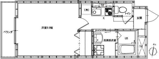 サングレース練馬(1K/2階)の間取り写真