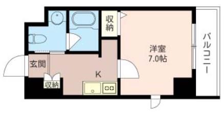 マストライフ秋葉原イースト(1K/7階)の間取り写真