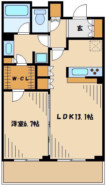 S-FORT横浜青葉台(1LDK/2階)の間取り写真