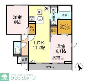 シャルマンいずみ(2LDK/1階)の間取り写真