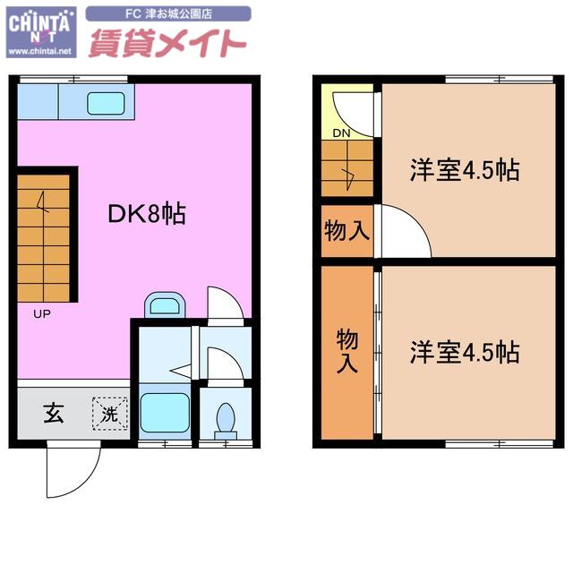 川添アパート(2DK/1階)の間取り写真