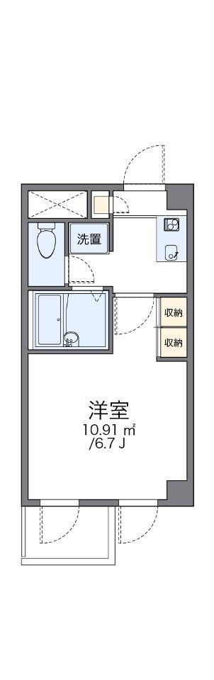 レオパレスひまわり(1K/4階)の間取り写真