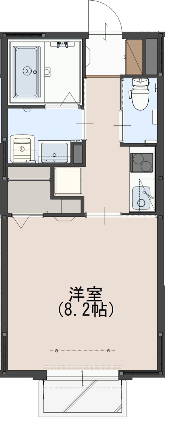 コンフォーティア並榎(1K/1階)の間取り写真