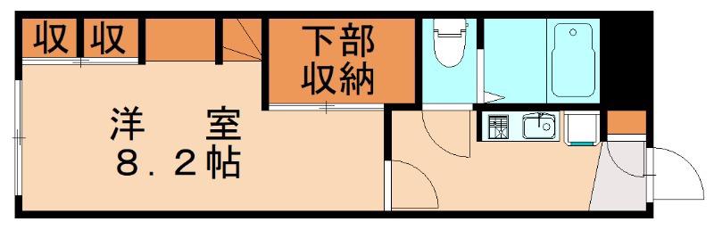 レオパレスポラール壱番館(1K/2階)の間取り写真