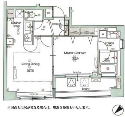 レグノヴェール明石町(1LDK/9階)の間取り写真