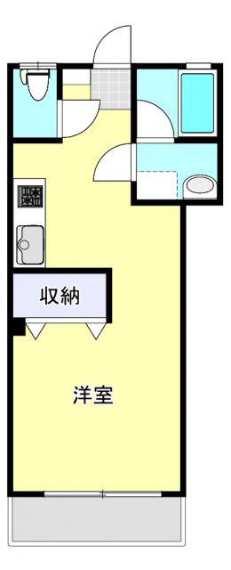 SKビル(1K/3階)の間取り写真