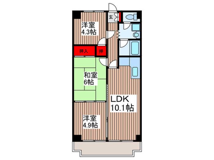 シュターンハイム第2(3LDK/3階)の間取り写真