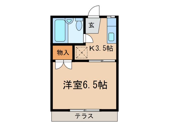 メゾ・フラット下北沢(1K/1階)の間取り写真