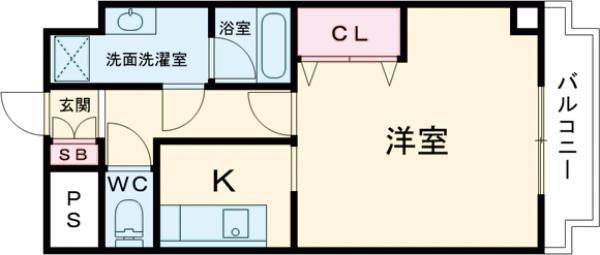 JAM29(1K/4階)の間取り写真