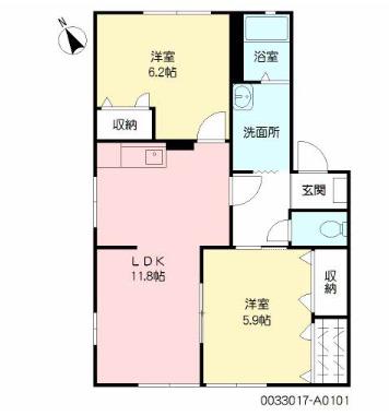 ステラパラッツオ(2LDK/1階)の間取り写真