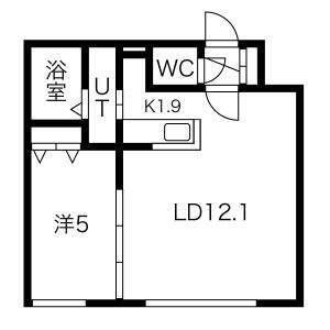 GRANDCRUN43(1LDK/2階)の間取り写真