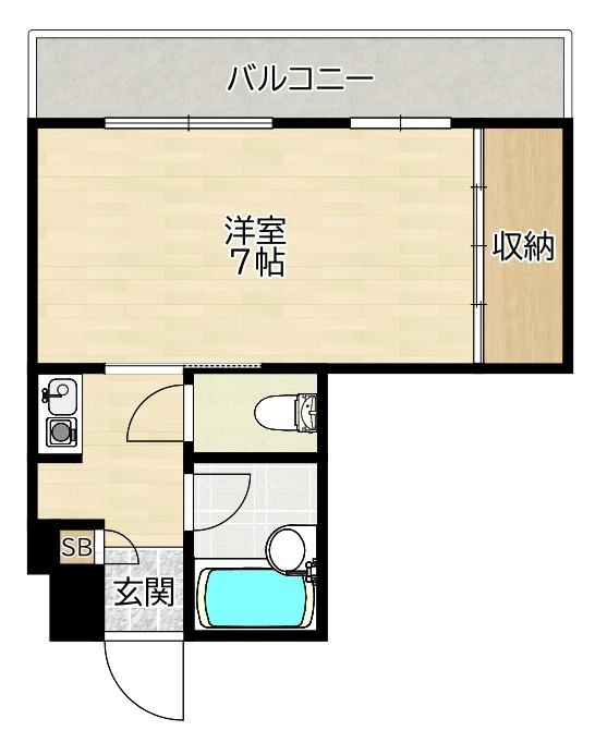 ローレルハイツ1番館(1K/3階)の間取り写真