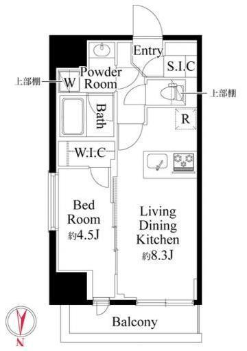 CLK南千住(1LDK/7階)の間取り写真