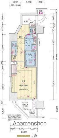 プレサンス木場公園(1K/6階)の間取り写真