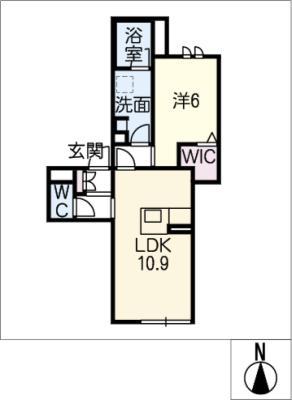 シャーメゾンとき(1LDK/1階)の間取り写真