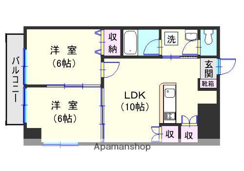 リードインアイエスヒラノ(2LDK/7階)の間取り写真