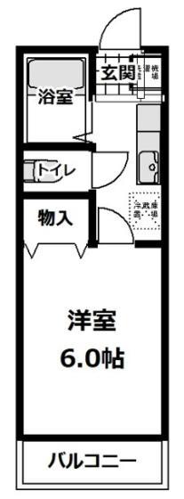 トキワハイツ(1K/1階)の間取り写真