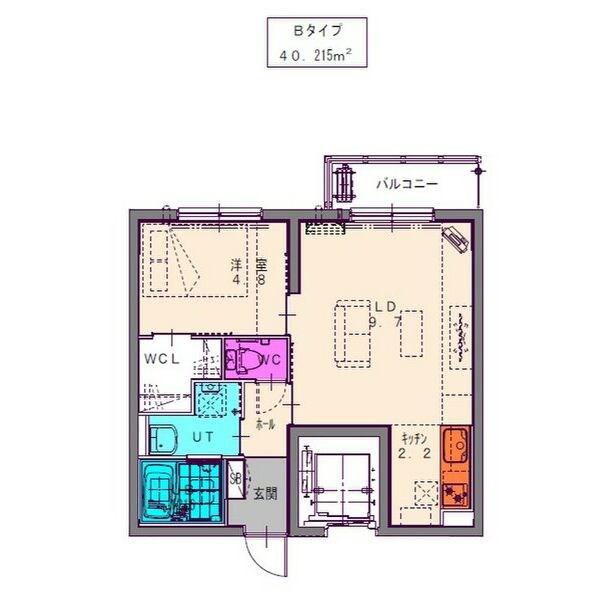 LA CAUSA N13(1LDK/4階)の間取り写真