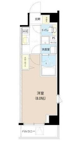 レオーネ板橋区役所前(1K/4階)の間取り写真