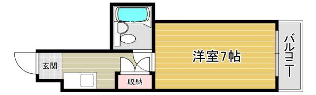 コーポアユーズ(1K/3階)の間取り写真