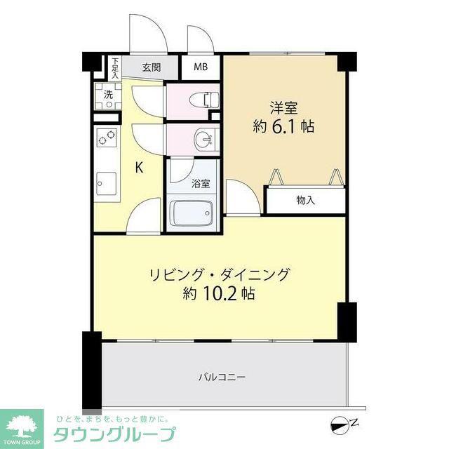 レジディア本郷菊坂プレイス(1LDK/5階)の間取り写真