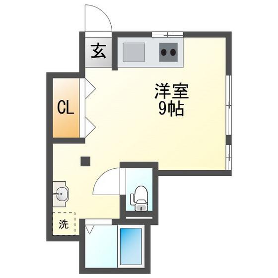 加佐登ライフ(ワンルーム/1階)の間取り写真