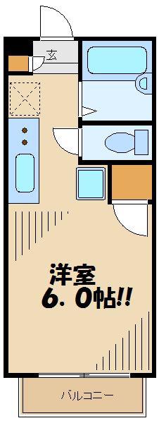 アメニティーズ(1K/1階)の間取り写真