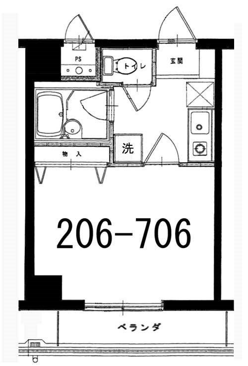MAISON S.K.M(1K/6階)の間取り写真
