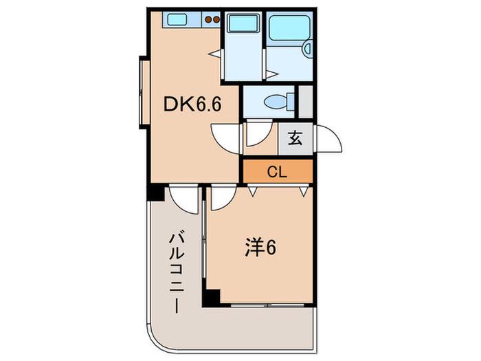 CAPITOL 1996(1DK/3階)の間取り写真