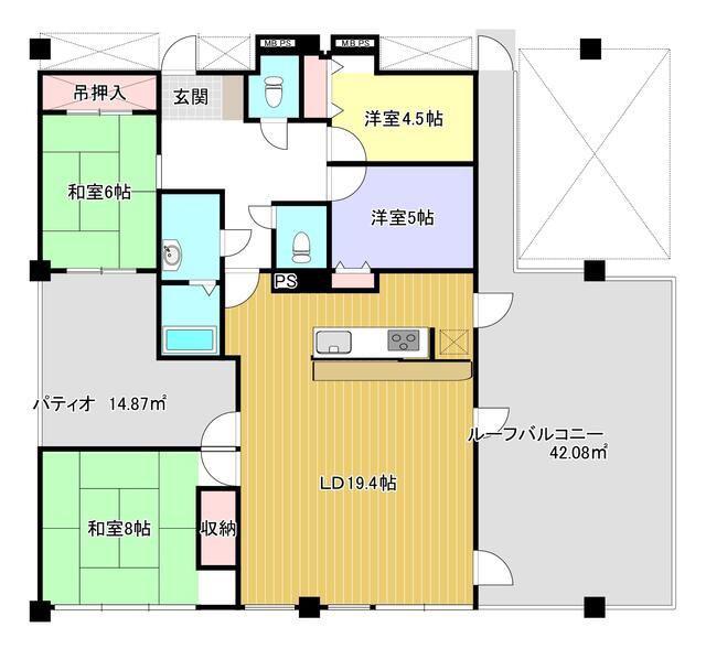 ダイヤパレス本厚木(4LDK/12階)の間取り写真