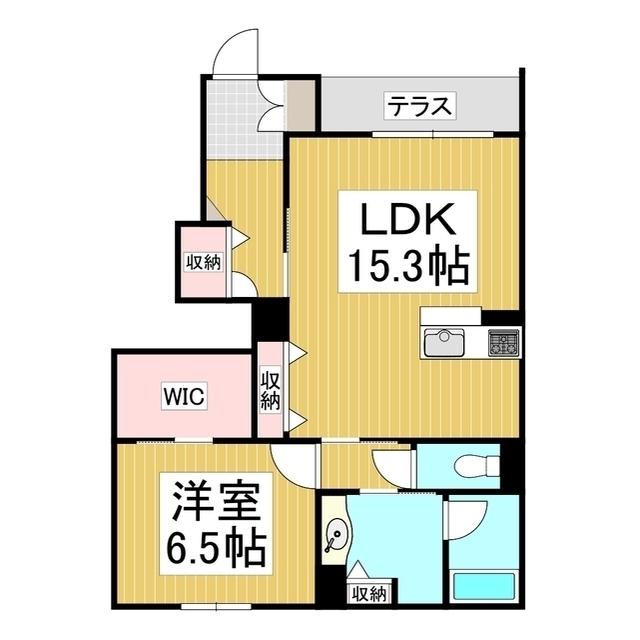 エターナルII(1LDK/1階)の間取り写真