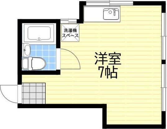 コーポレオ姫里(ワンルーム/2階)の間取り写真