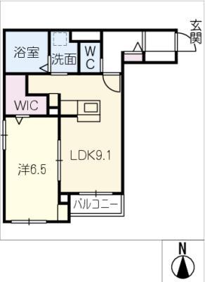 エストレージャGURARA(1LDK/2階)の間取り写真