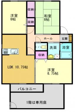 エトワール小川(3LDK/2階)の間取り写真